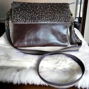 GUN TOTE N MAMA'S Purse/RFID Water Buffalo Leather Crossbody Made in USA